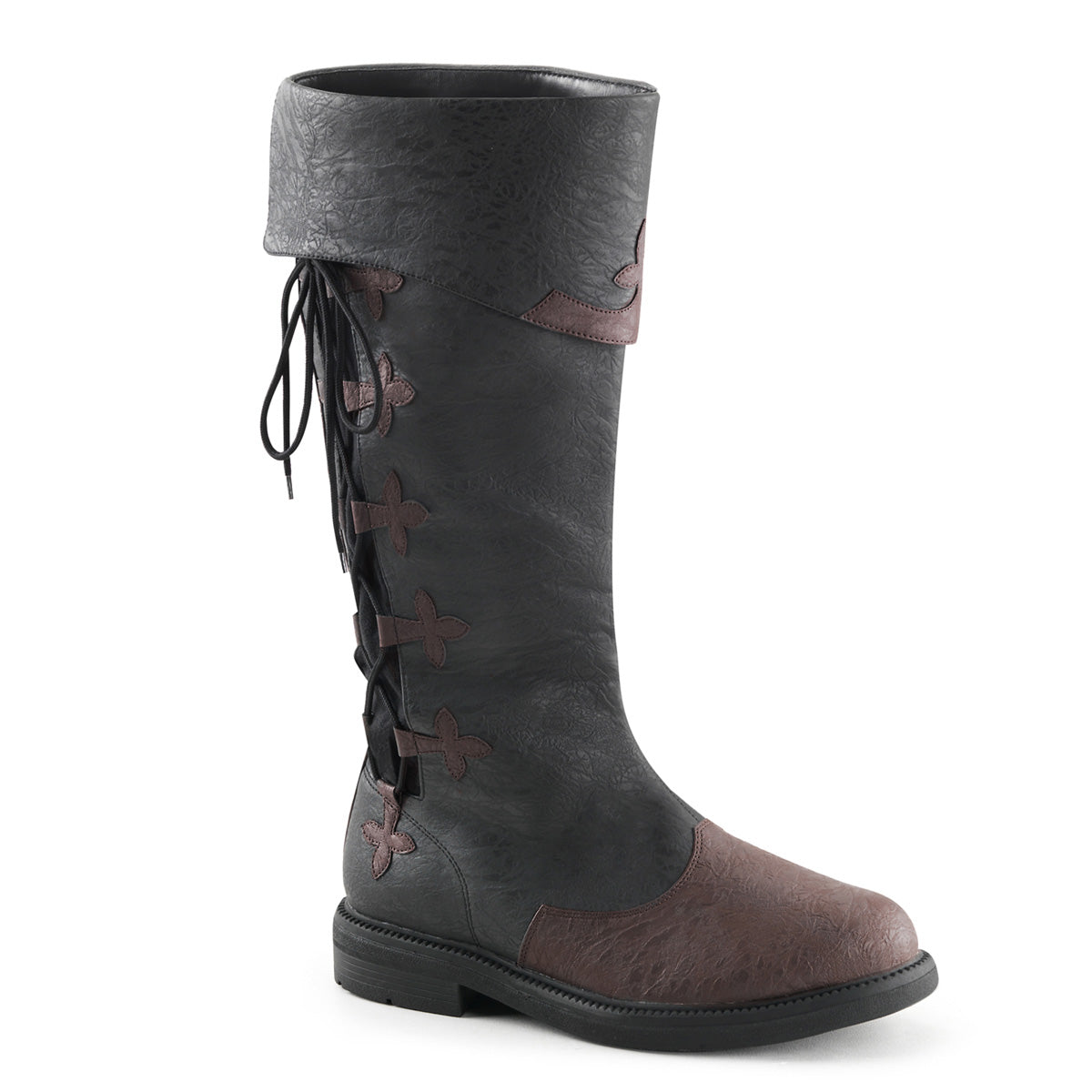 Funtasma Stivali da uomo CAPTAIN-110 BLK-Brown Distressed PU