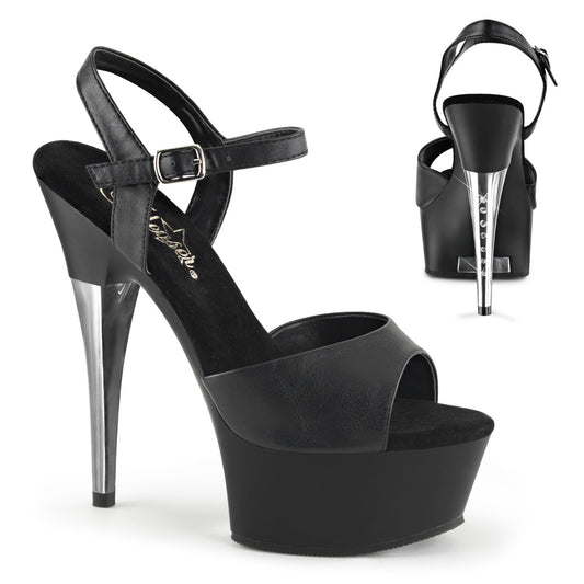Pleaser Sandali da donna CAPTIVA-609 Blk in ecopelle / Blk Matte