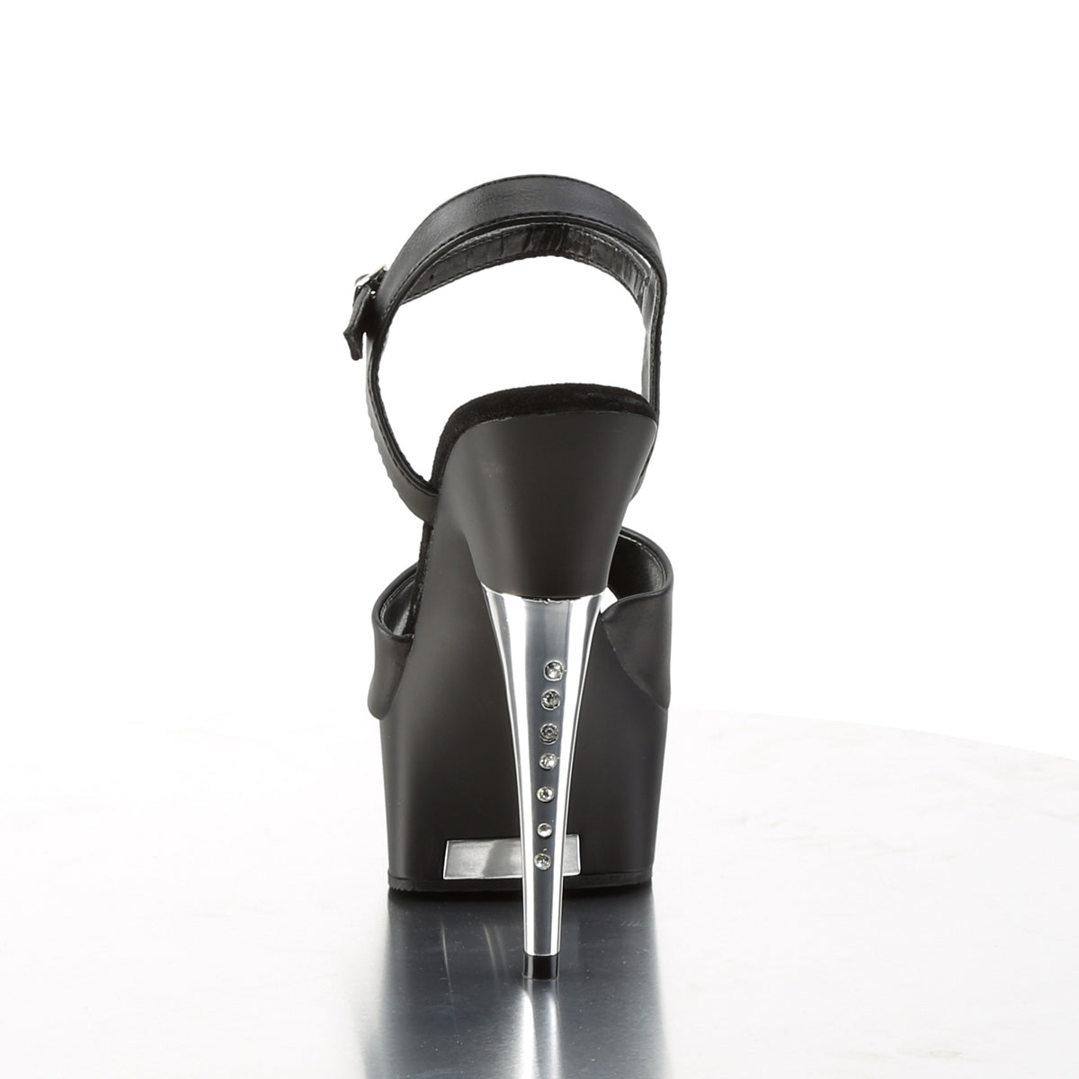 Pleaser Sandali da donna CAPTIVA-609 Blk in ecopelle / Blk Matte