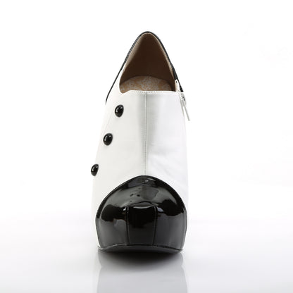 Pleaser Pink Label Womens Pumps CHLOE-11 Blk-Wht Pat