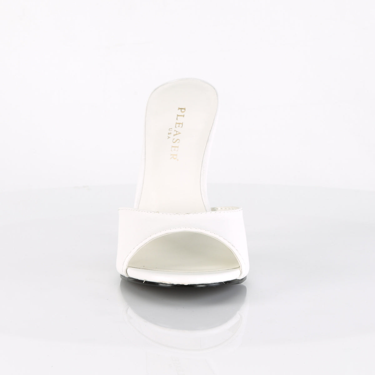 Pleaser Pompe da donna CLASSIQUE-01 Wht Kid PU