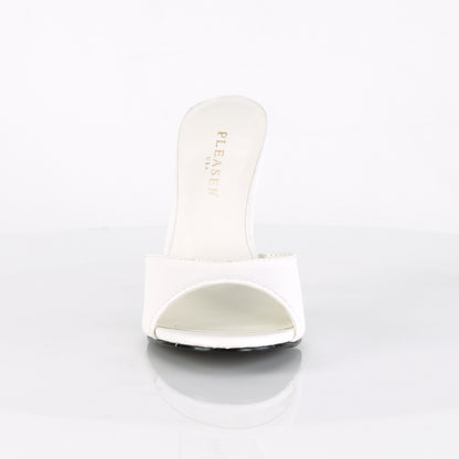 Pleaser Pompe da donna CLASSIQUE-01 Wht Kid PU