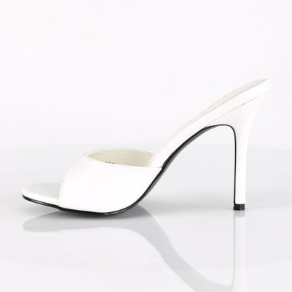Pleaser Pompe da donna CLASSIQUE-01 Wht Kid PU