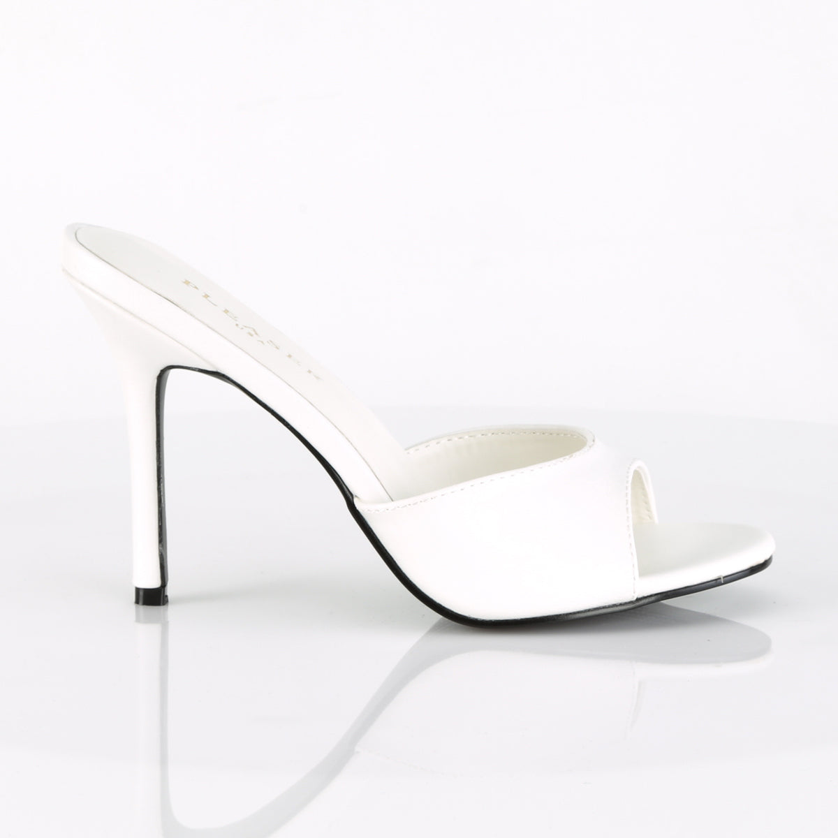 Pleaser Pompe da donna CLASSIQUE-01 Wht Kid PU