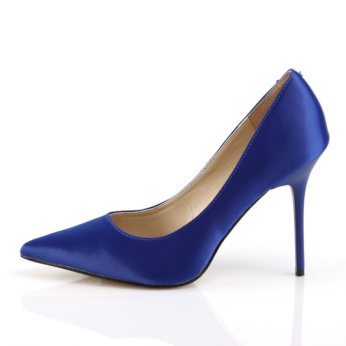 Pleaser Pompe da donna CLASSIQUE-20 satinato blu reale