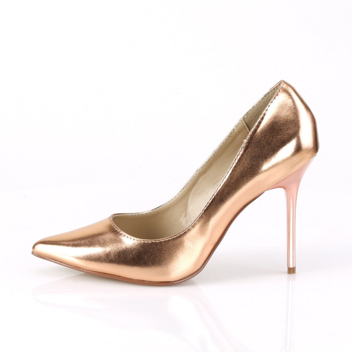 Pleaser Pompe da donna CLASSIQUE-20 PU metallizzato in oro rosa