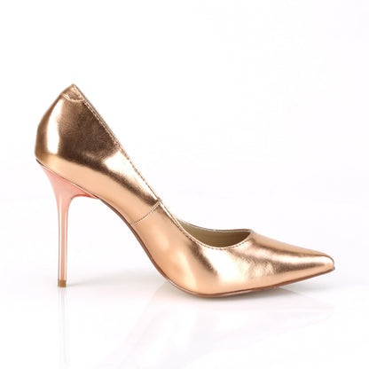 Pleaser Pompe da donna CLASSIQUE-20 PU metallizzato in oro rosa