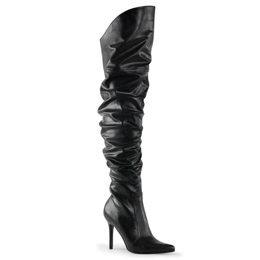 Pleaser Womens Boots CLASSIQUE-3011 Blk Faux Leather
