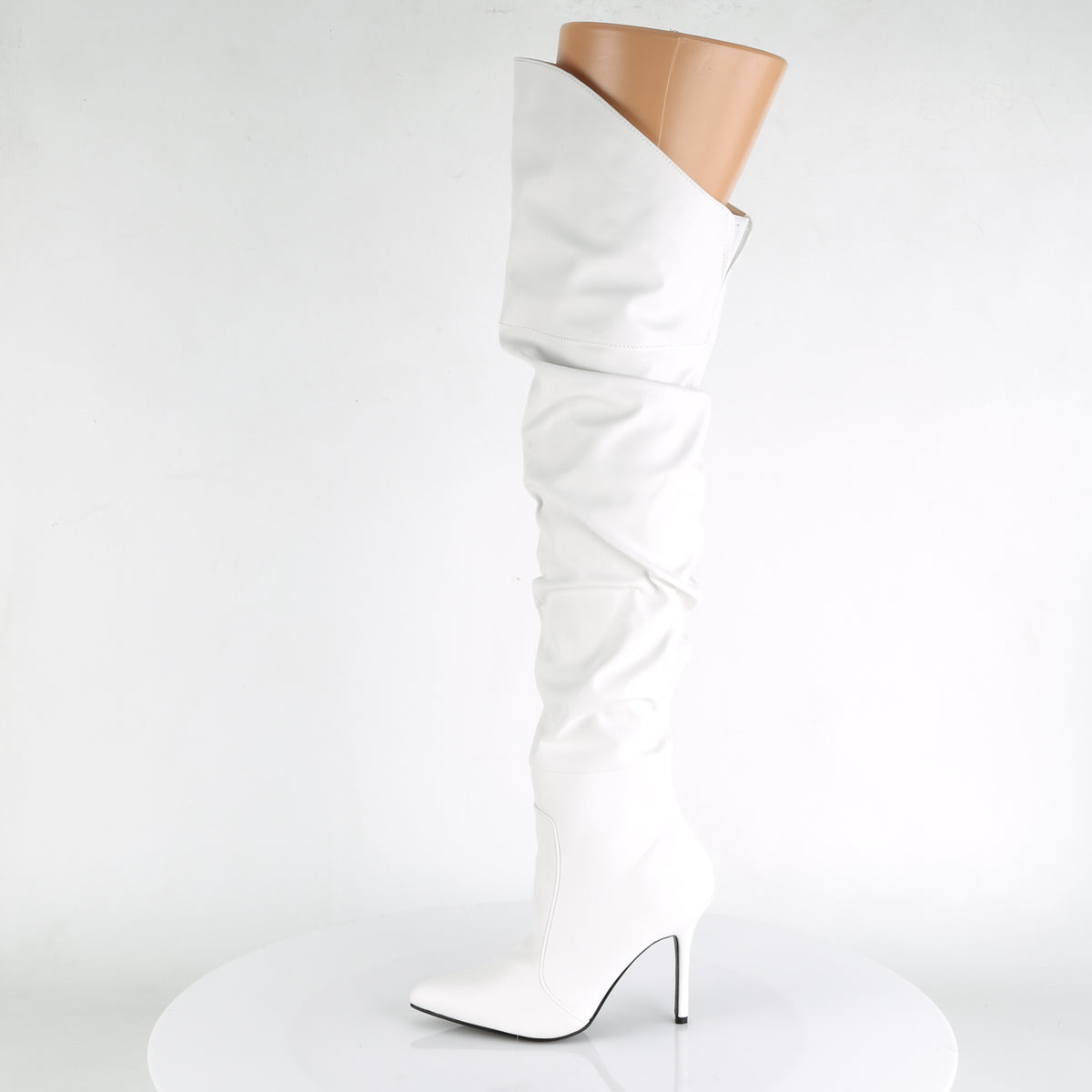 Pleaser Womens Boots CLASSIQUE-3011 Wht Faux Leather