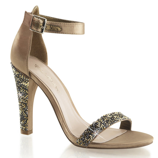 Fabulicious Womens Sandals CLEARLY-436 Bronze Satin