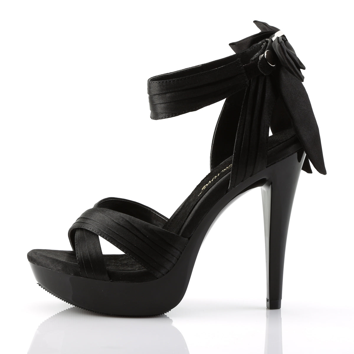 Fabulicious Sandali da donna COCKTAIL-568 Blk Satin / Blk