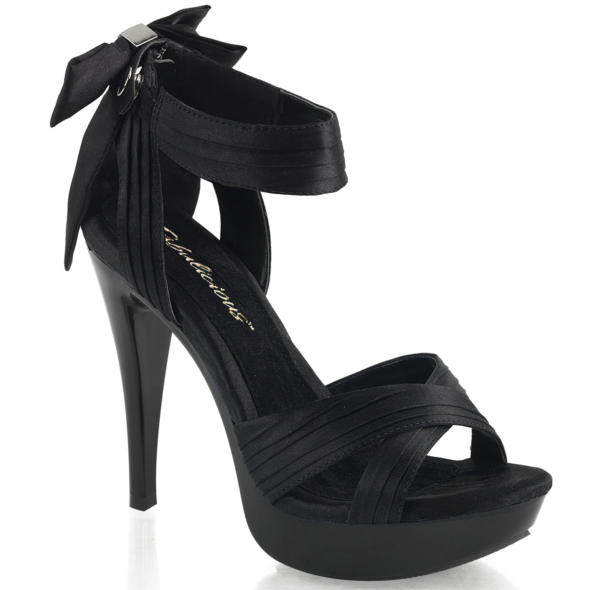 Fabulicious Sandali da donna COCKTAIL-568 Blk Satin / Blk
