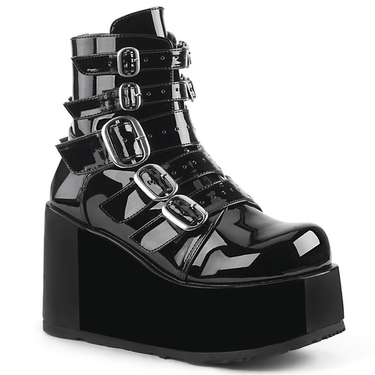DemoniaCult Womens Ankle Boots CONCORD-57 Blk Pat