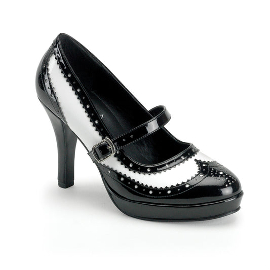 Funtasma Womens Pumps CONTESSA-06 Blk-Wht Pat