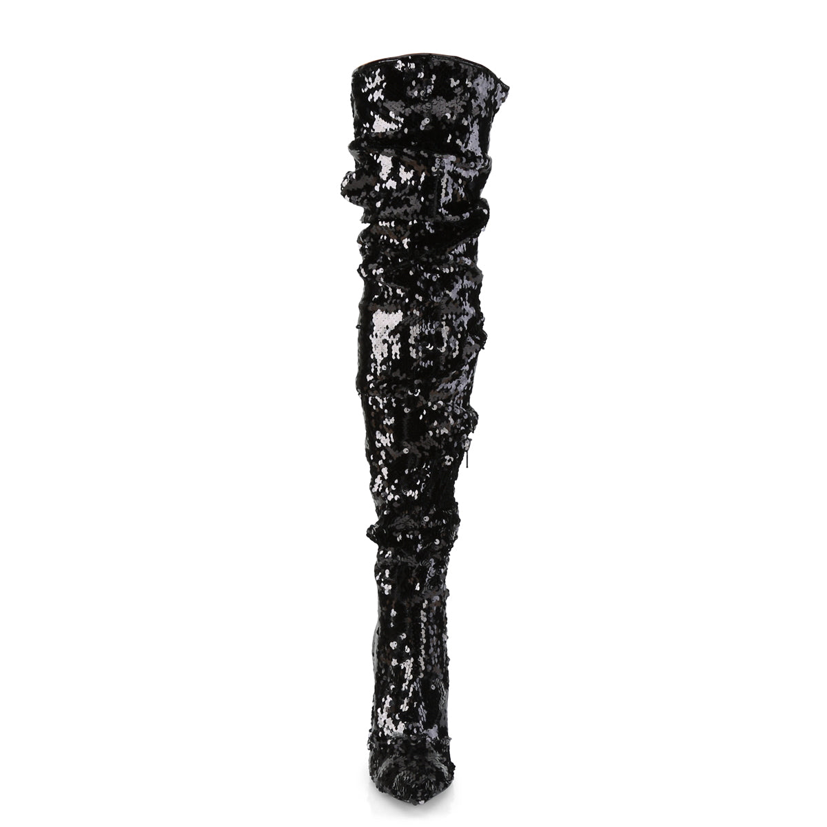 Pleaser Stivali da donna COURTLY-3011 Blk Paillettes.