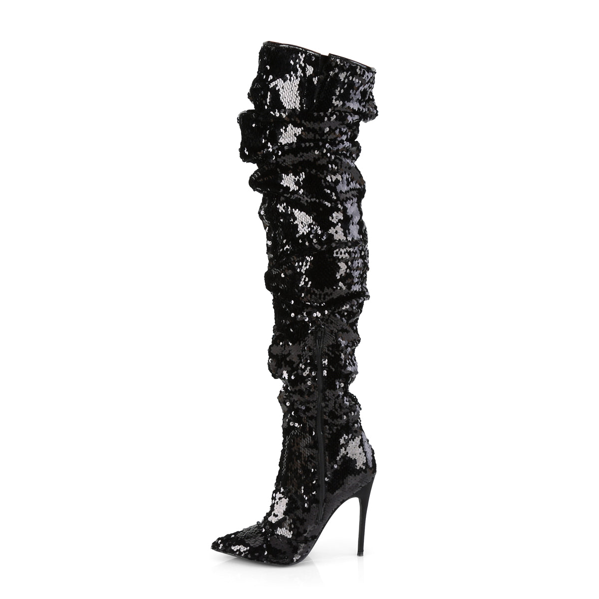 Pleaser Stivali da donna COURTLY-3011 Blk Paillettes.