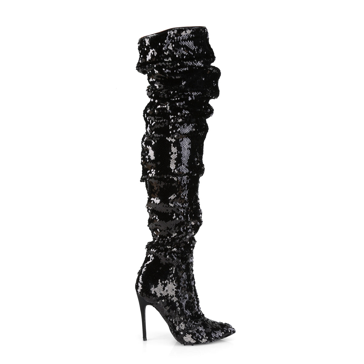 Pleaser Stivali da donna COURTLY-3011 Blk Paillettes.