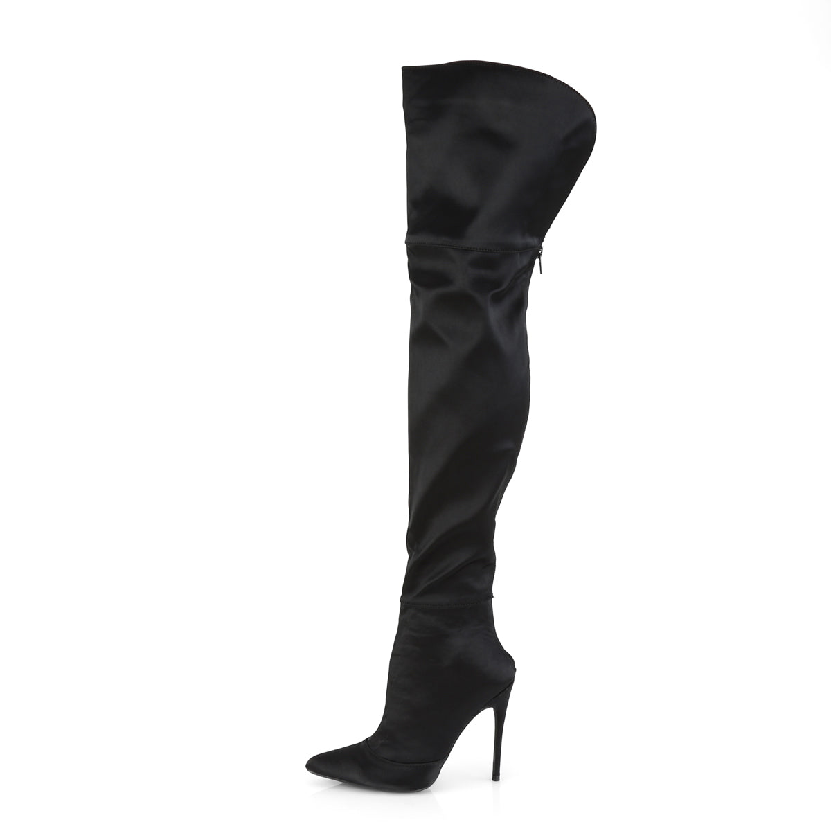 Pleaser Stivali da donna COURTLY-3012 BLK Stretch Satin