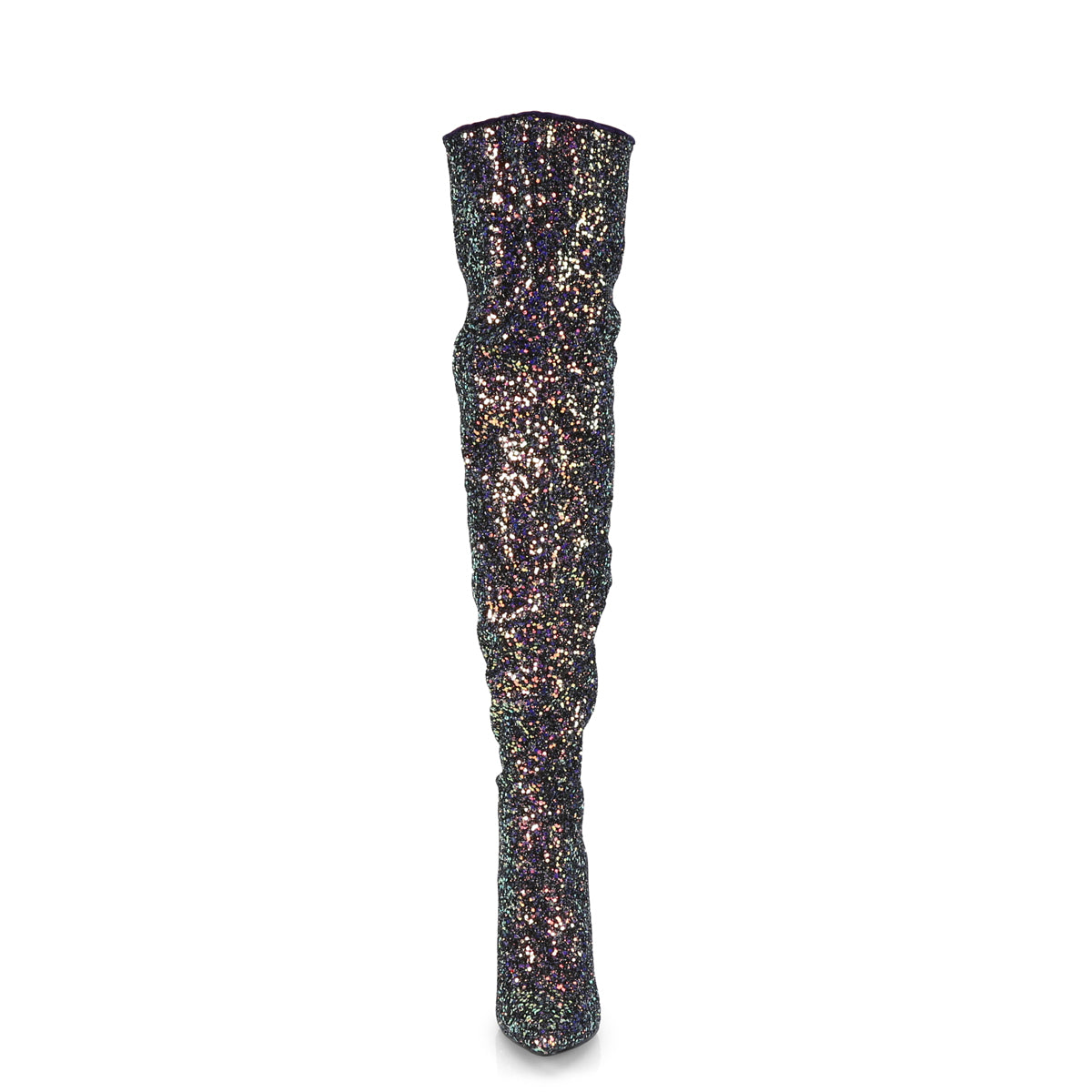 Pleaser Womens Boots COURTLY-3015 Blk Multi Glitter