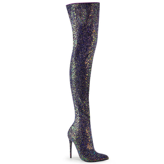 Pleaser Stivali da donna COURTLY-3015 BLK Multi glitter