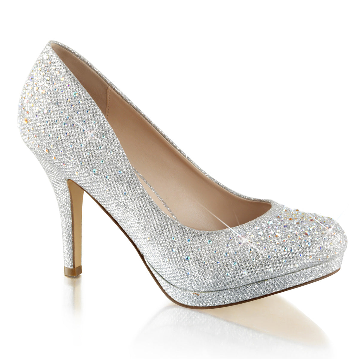 Fabulicious Sandali da donna COVET-02 tessuto di maglia glitter slv