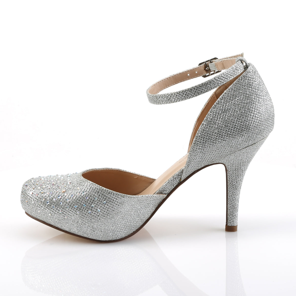 Fabulicious Sandali da donna COVET-03 tessuto di maglia glitterato SLV