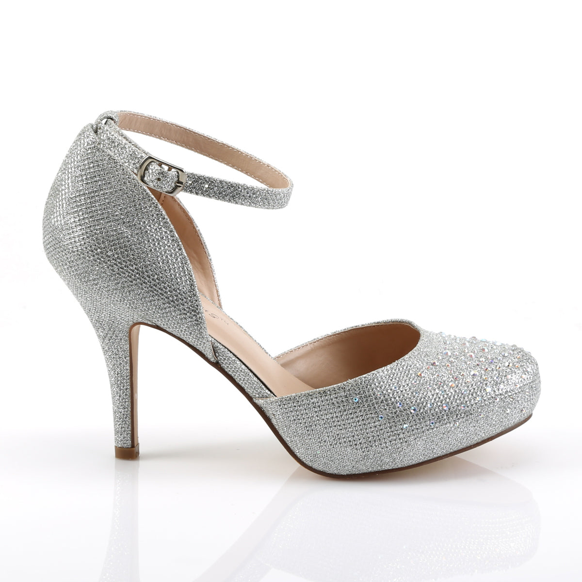 Fabulicious Sandali da donna COVET-03 tessuto di maglia glitterato SLV