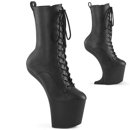Pleaser Women's Platform Shoes CRAZE-1040 Blk Faux Leather/Blk Matte