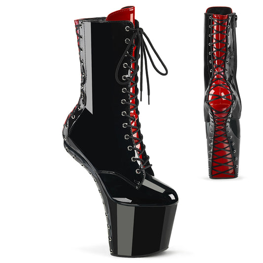 Pleaser   CRAZE-1040fh blk-rosso pat/blk rosso