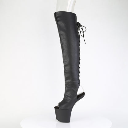 Pleaser Women's Platform Shoes CRAZE-3019 Blk Faux Leather/Blk Matte
