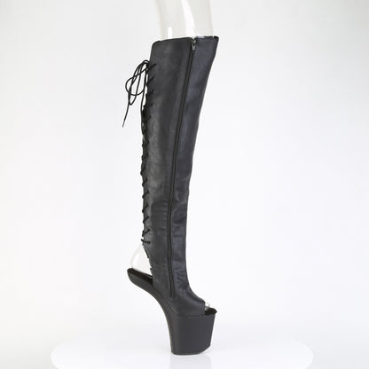 Pleaser Women's Platform Shoes CRAZE-3019 Blk Faux Leather/Blk Matte