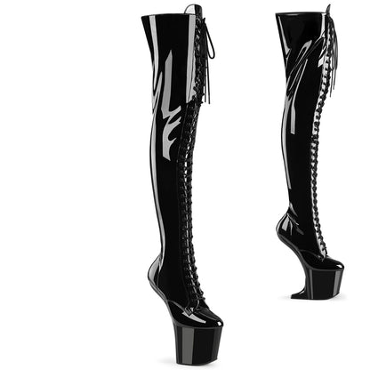 Pleaser  Stivali CRAZE-3023 blk pat/blk