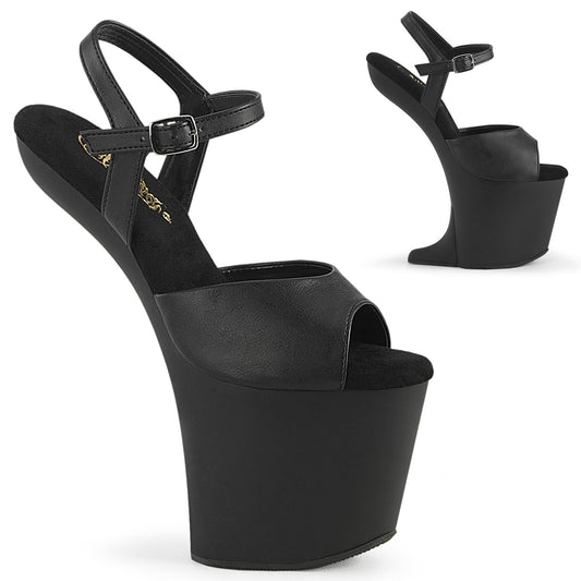 Pleaser  Sandali CRAZE-809 blk in pelle finta/blk opaca