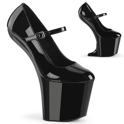 Pleaser Women's Platform Shoes CRAZE-880 Blk Pat/Blk
