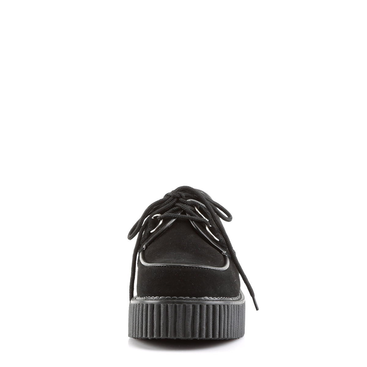 DemoniaCult Scarpa bassa femminile CREEPER-101 in pelle scamosciata BLK