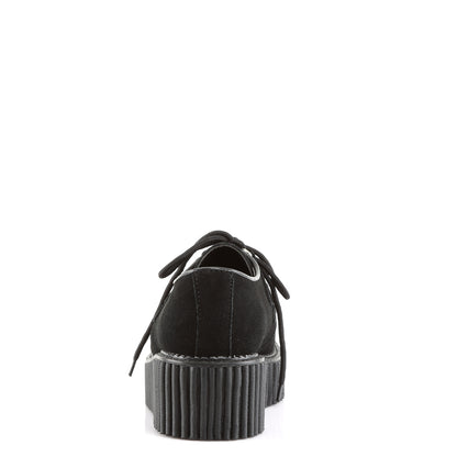 DemoniaCult Scarpa bassa femminile CREEPER-101 in pelle scamosciata BLK