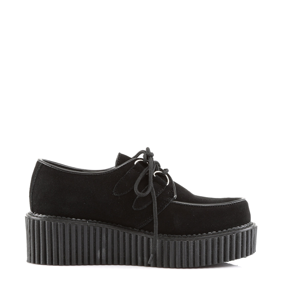 DemoniaCult Scarpa bassa femminile CREEPER-101 in pelle scamosciata BLK