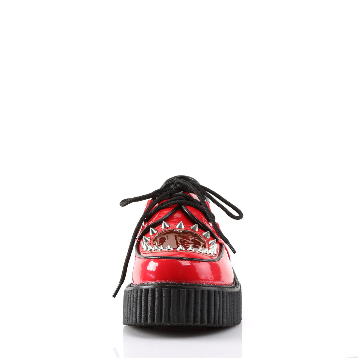 DemoniaCult Scarpa bassa femminile CREEPER-108 RED PAT-PVC