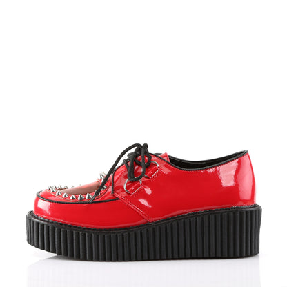DemoniaCult Scarpa bassa femminile CREEPER-108 RED PAT-PVC