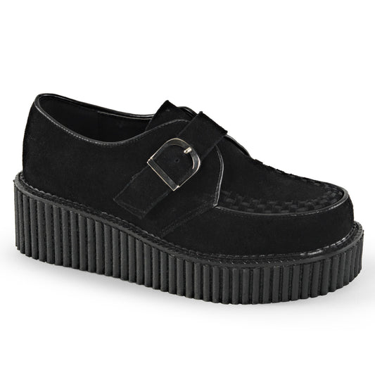 DemoniaCult Scarpa bassa femminile CREEPER-118 Blk VEGAN SEDE VEGAN