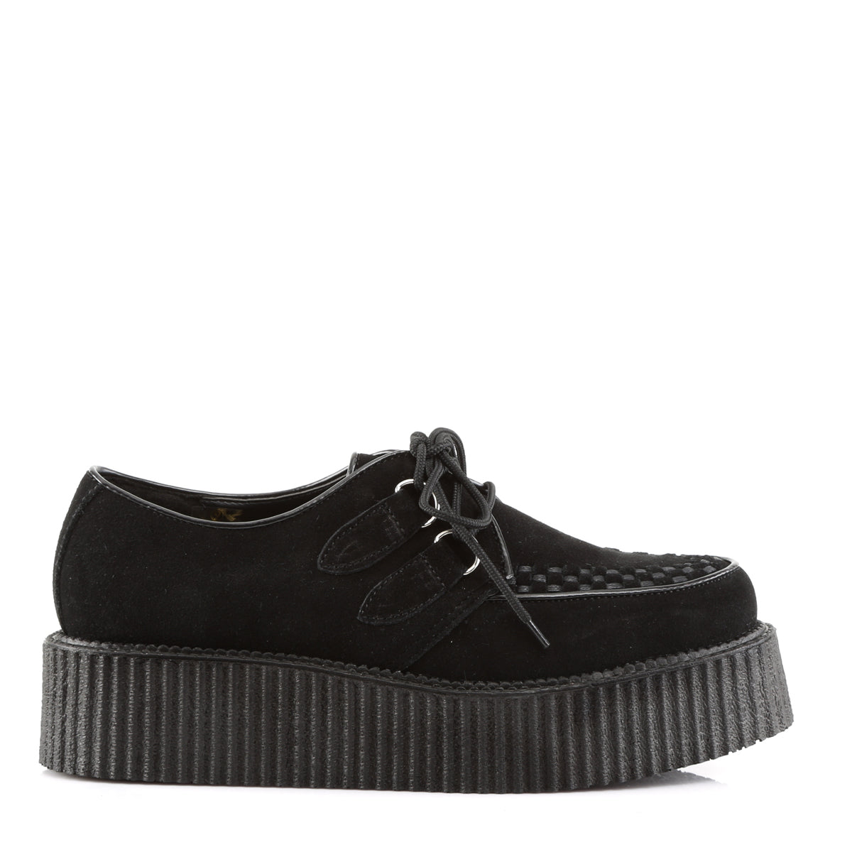 DemoniaCult Scarpa bassa maschile CREEPER-402s BLK Suede