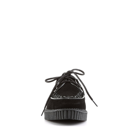 DemoniaCult Mens Low Shoe CREEPER-602S Blk Suede