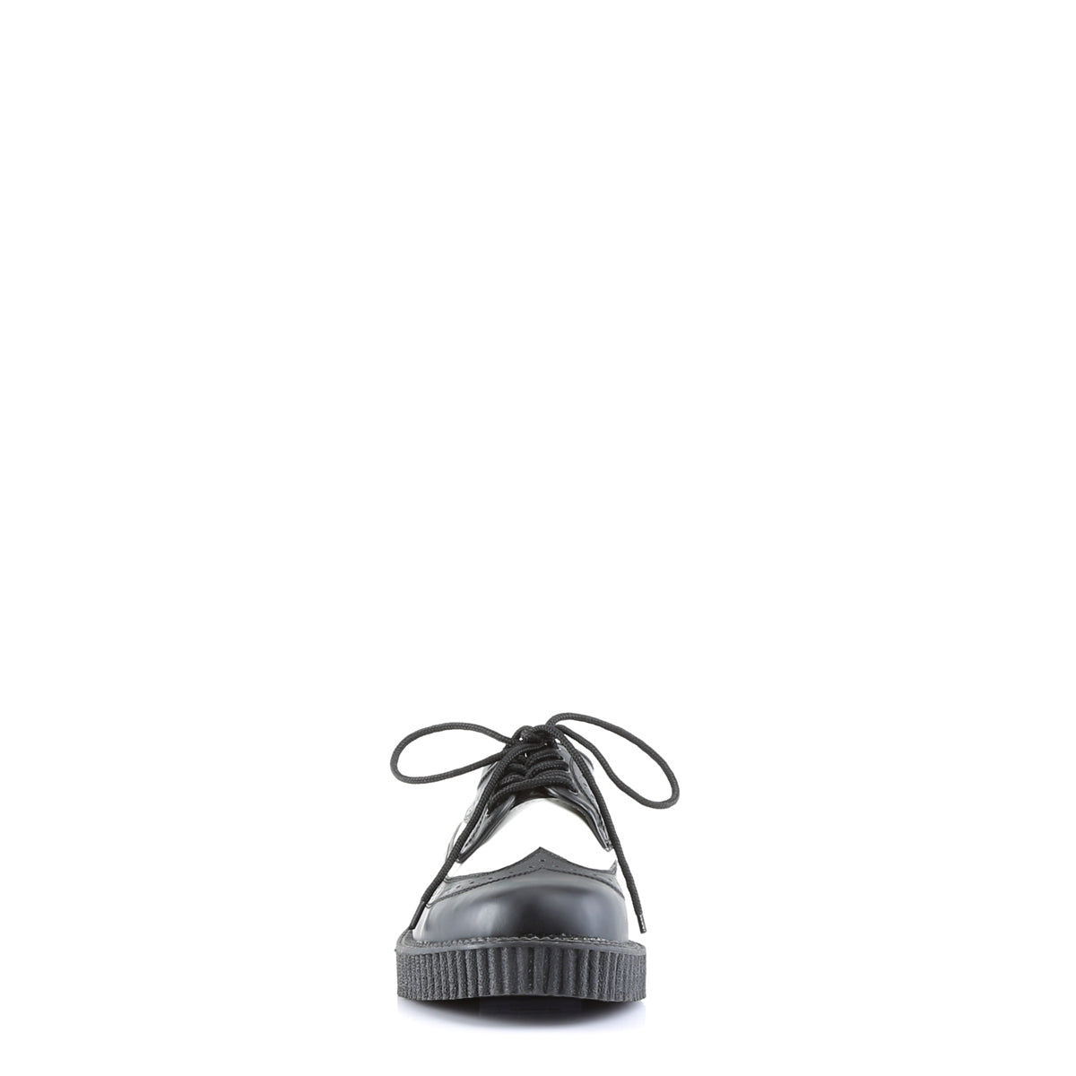 DemoniaCult Scarpa bassa maschile CREEPER-608 blk-wht in pelle