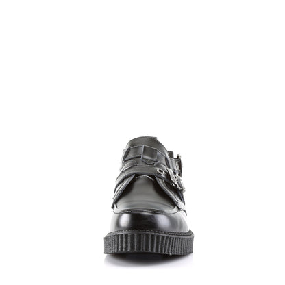 DemoniaCult Scarpa bassa maschile CREEPER-615 pelle BLK
