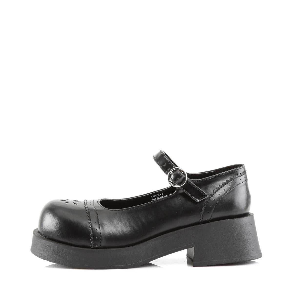DemoniaCult Pompe da donna CRUX-07 pelle vegana BLK