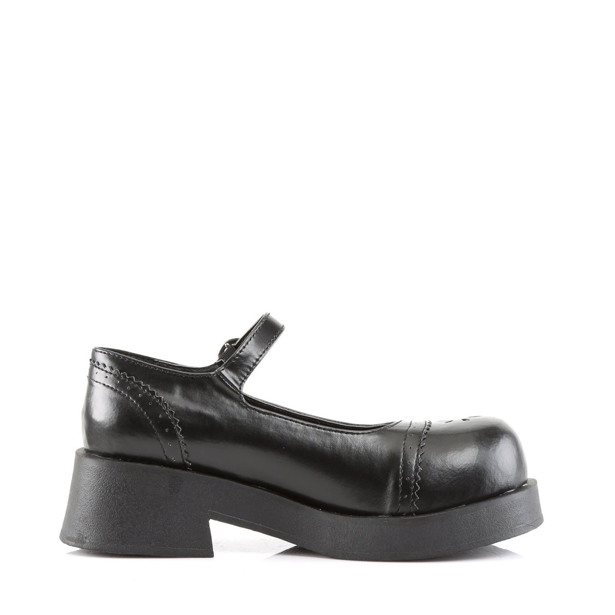 DemoniaCult Pompe da donna CRUX-07 pelle vegana BLK