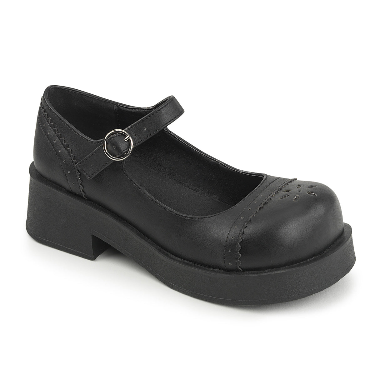 DemoniaCult Pompe da donna CRUX-07 pelle vegana BLK