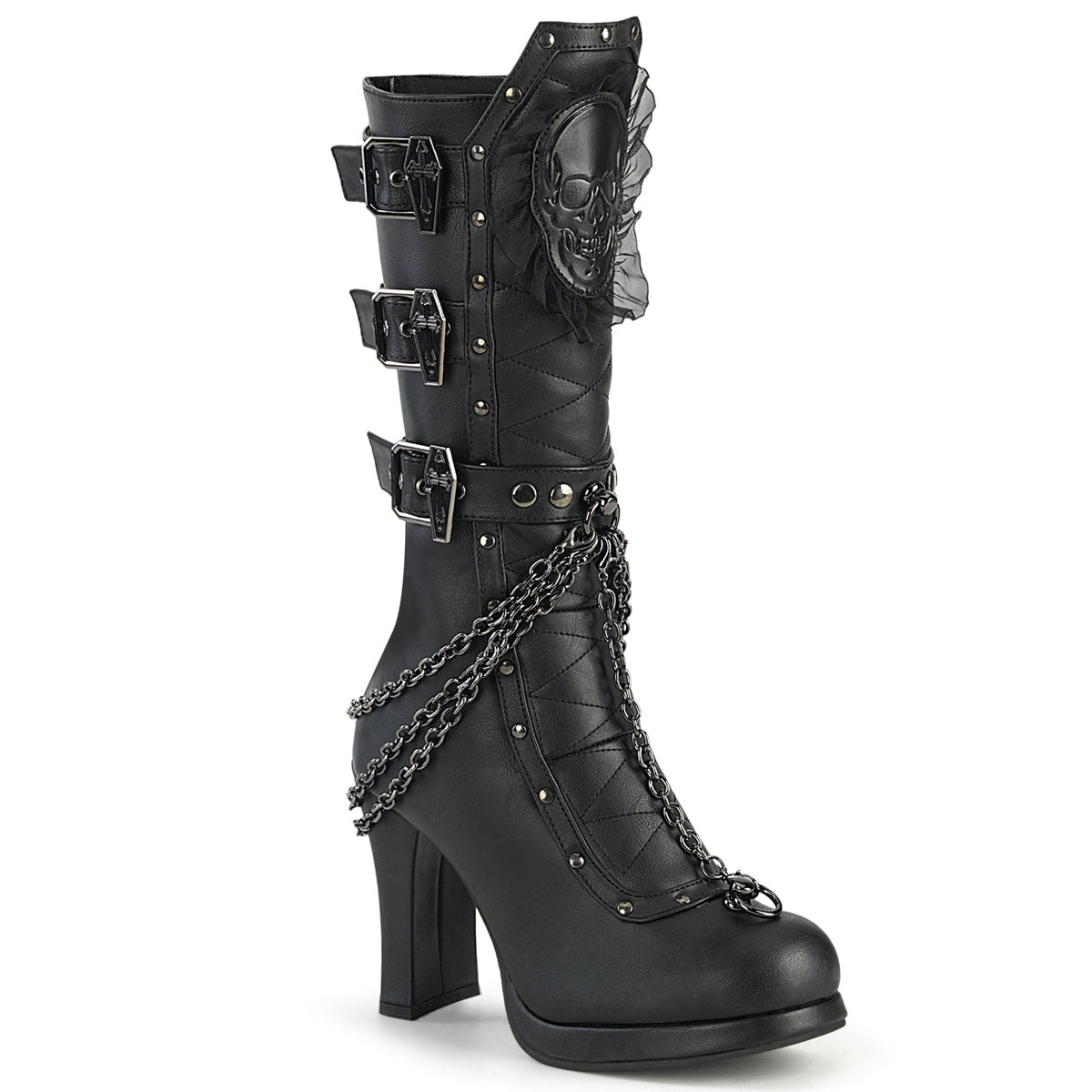 DemoniaCult  Stivali CRYPTO-67 pelle vegana BLK