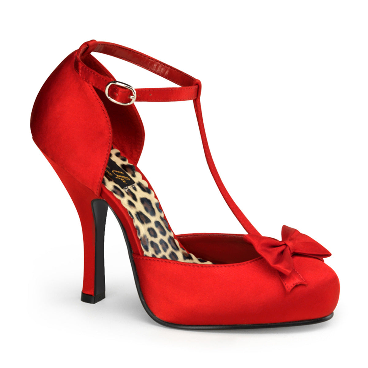 Pin Up Couture Pompe da donna CUTIEPIE-12 satinato rosso