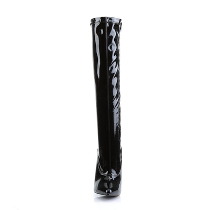Devious Stivali da donna DAGGER-2064 BLK Stretch Pat
